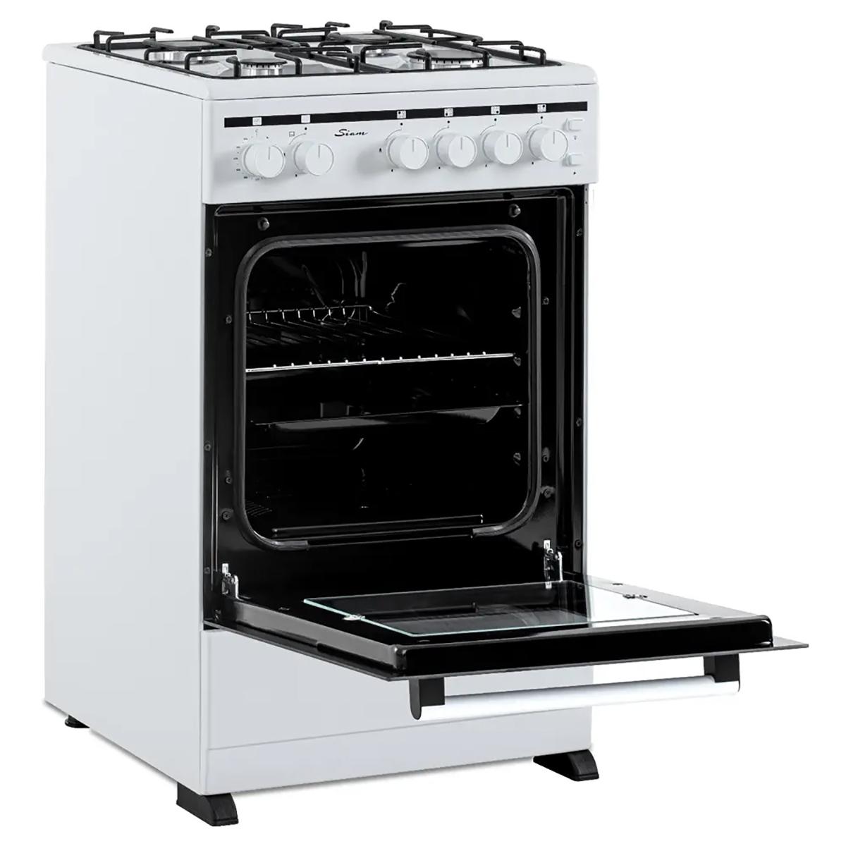 Cocina A Multigas 50Cm Siam CSICM50B Blanca Con Visor